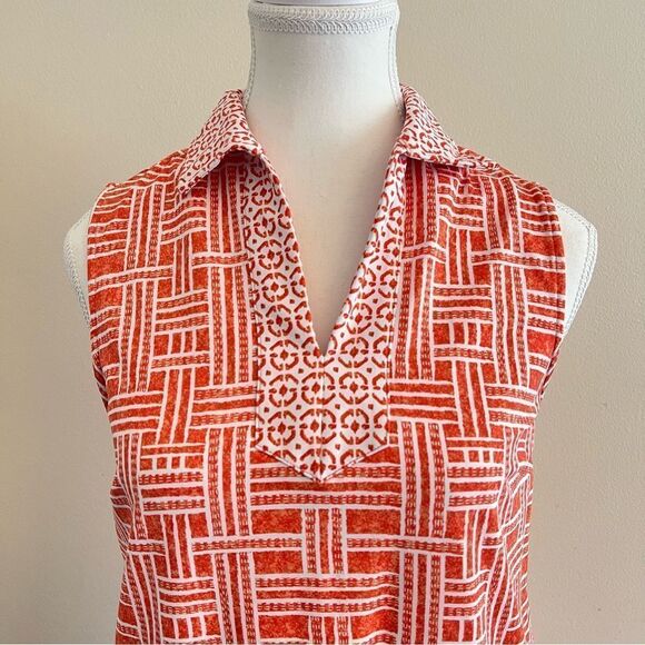 J. McLaughlin Joanna Catalina Cloth Shift Mini Dress Orange Coral Size Small - Picture 5 of 10
